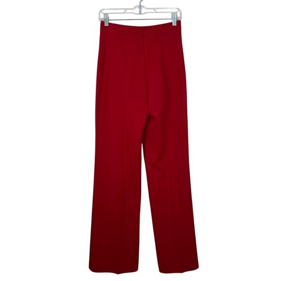 Vintage Miss Today Red 100% Polyester 70s Front Crease Pants Bottoms Size 10 - Picture 4 of 9